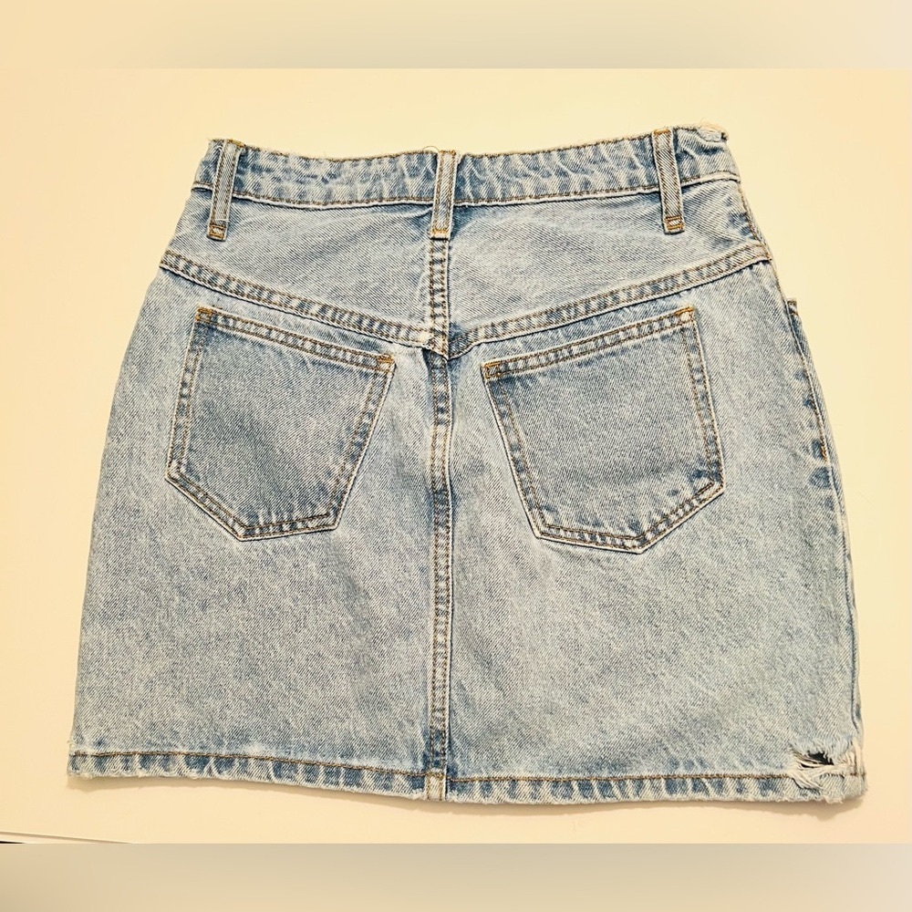 Mini Blue Denim Button-Up Skirt by J Galt - Picture 2 of 7